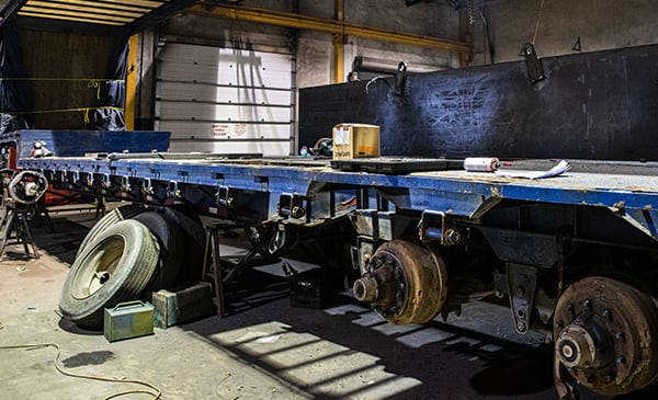 Trailer in shop for repairs