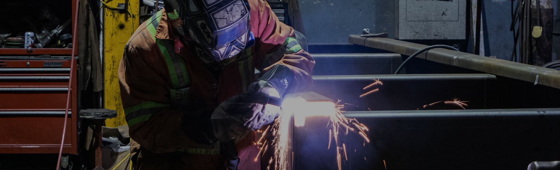 Welder working on a repair