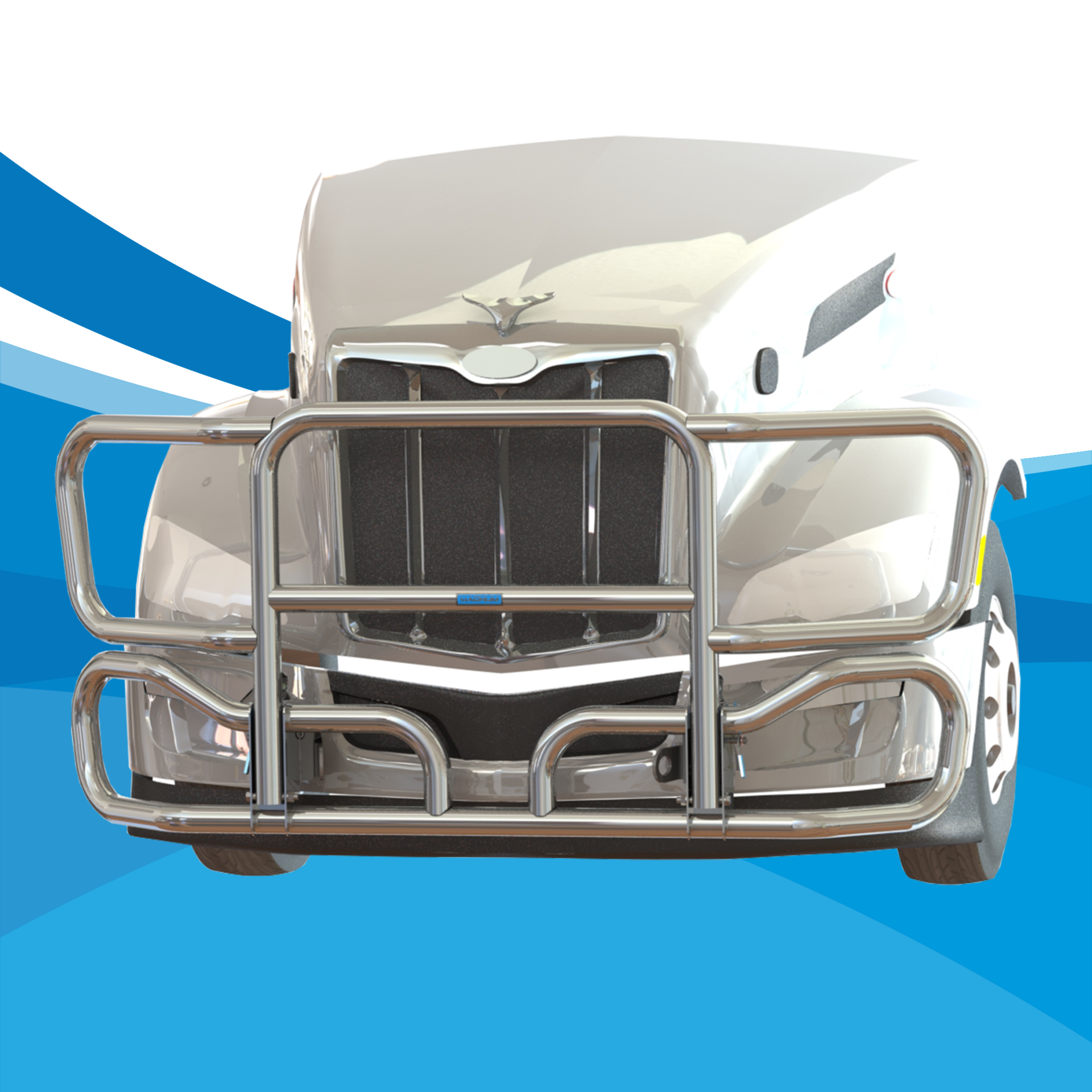 thumbnail image 2 of Aftermarket Front Bumper Cover With Tow Hooks For Peterbilt 579 Old Gen (2013-2021) 2 of 5